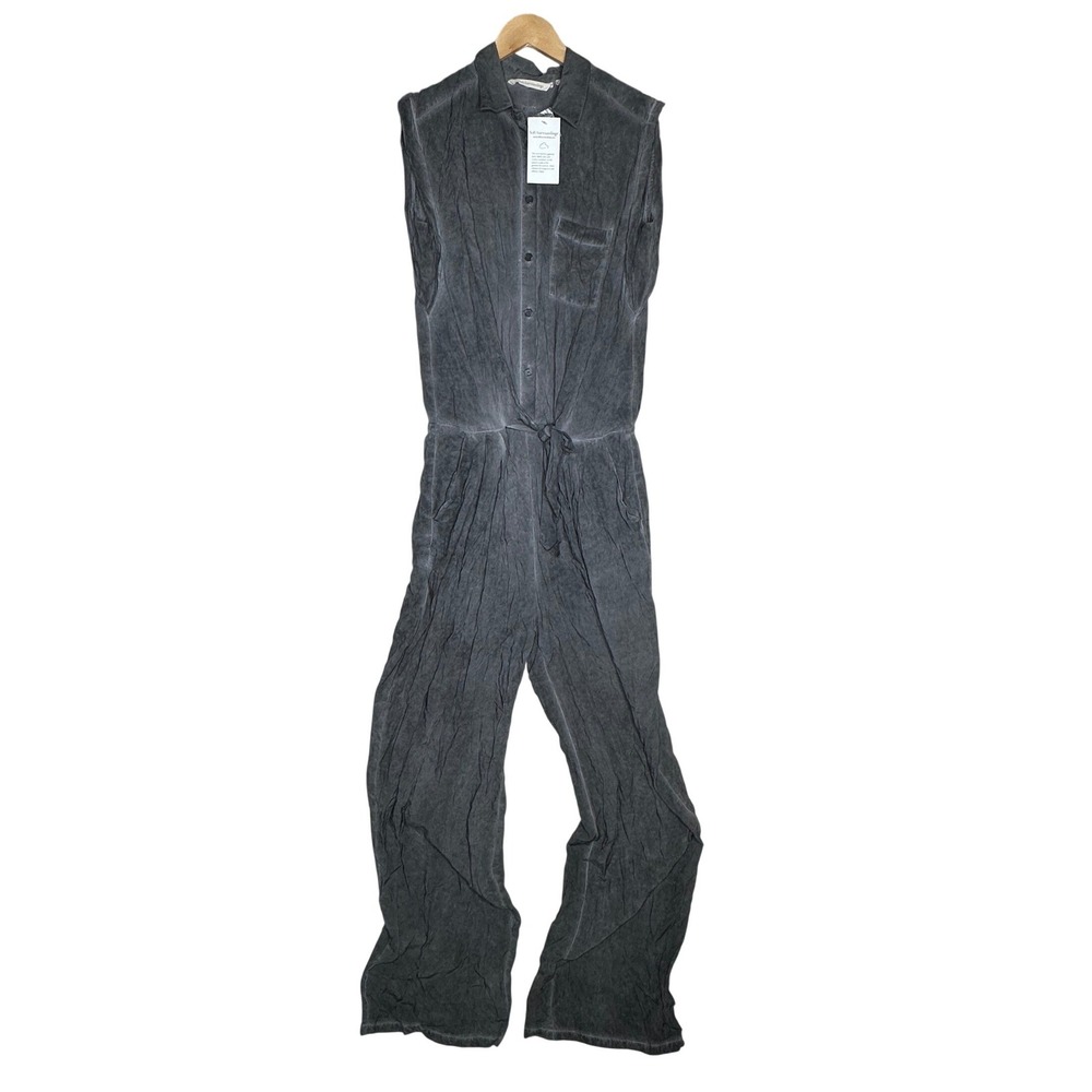 NWT Soft Surroundings Camilla Sleeveless Jumpsuit size Medium Tall Gray Dye